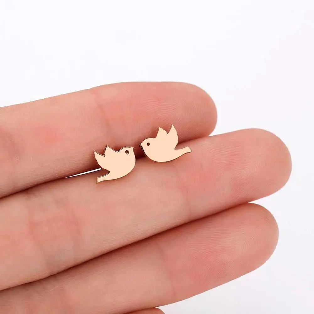 Серьги гвоздики из нержавеющей стали для девочек|Серьги-гвоздики| |