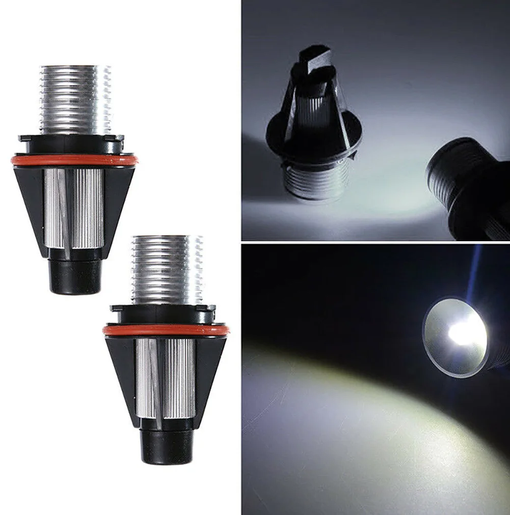 

2pcs Angel Eyes Halo 6000K 20W CREE LED Ring Marker Bulbs For BMW X5 E39 E60 E63 E61 Car Headlight Bulbs Car Lights Accessories