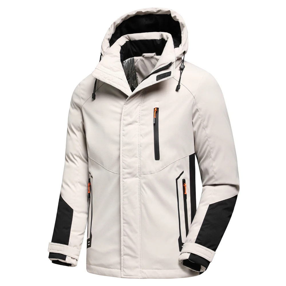 

Men Casual Windproof Pockets Detachable Hooded Parkas Jacket Men 5XL Men 2021 Winter New Outwear Thick Warm Parkas Jacket Coat
