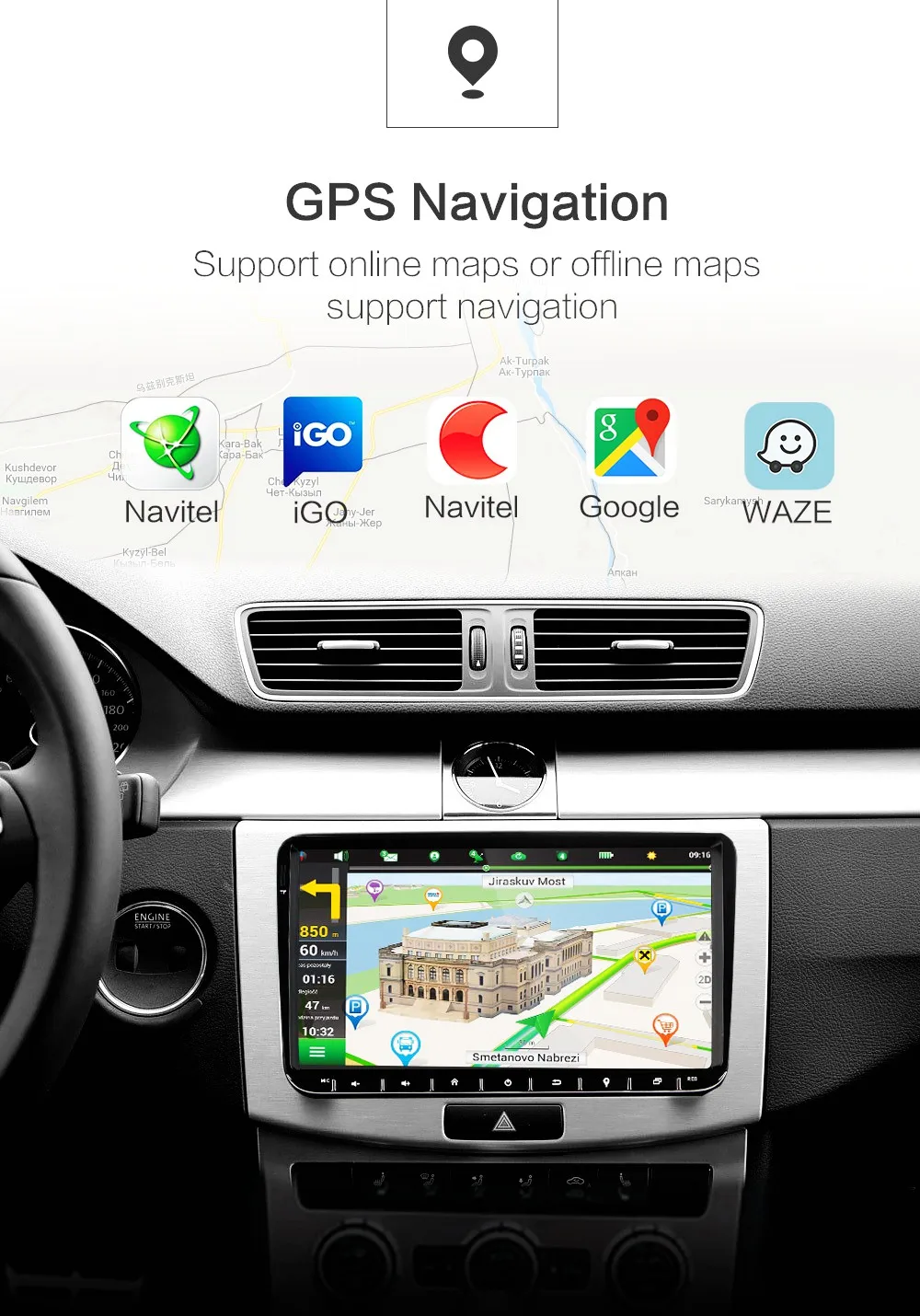 Android 9,0 2Din для VW/Volkswagen/Golf/Polo/Tiguan/Passat/b7/b6/leon/Skoda/Octavia автомобильный Радио gps 2 DIN Автомобильный мультимедийный плеер
