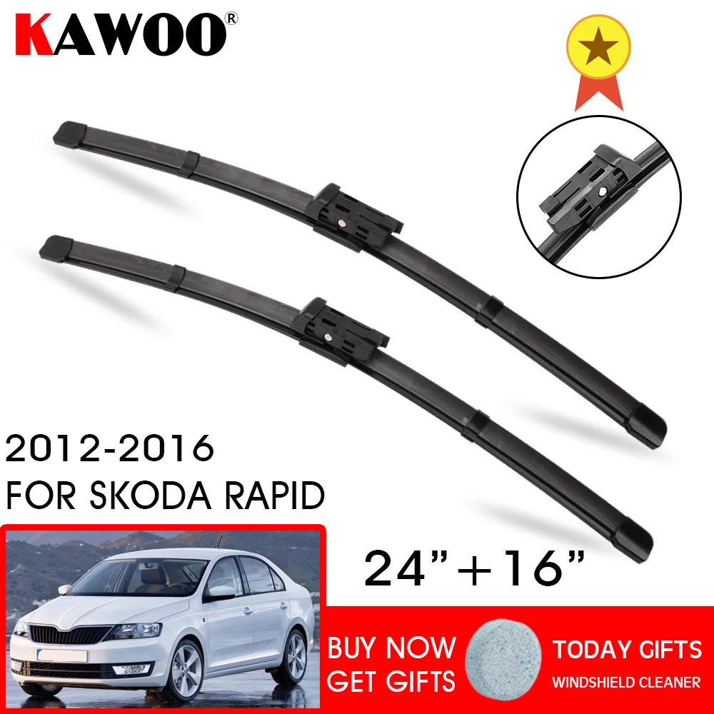Дворники для Skoda Rapid стеклоочистители 24 и 16 дюймов 2012 2013 2014 2015 2016 Fit кнопка