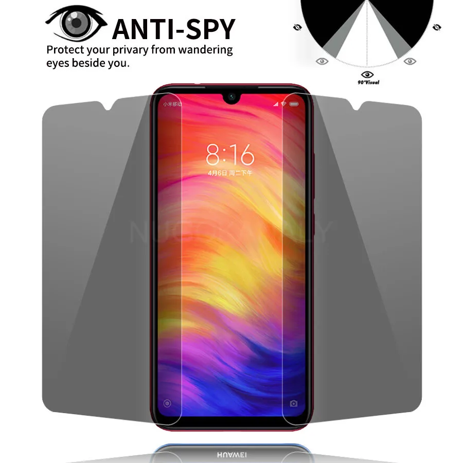 Антишпионское закаленное стекло 2.5D для Xiaomi Redmi Note 10 9 Pro Max 9s 8 8A 7 7A 7C K30 Mi 10T 9T Poco X3 F3 M3