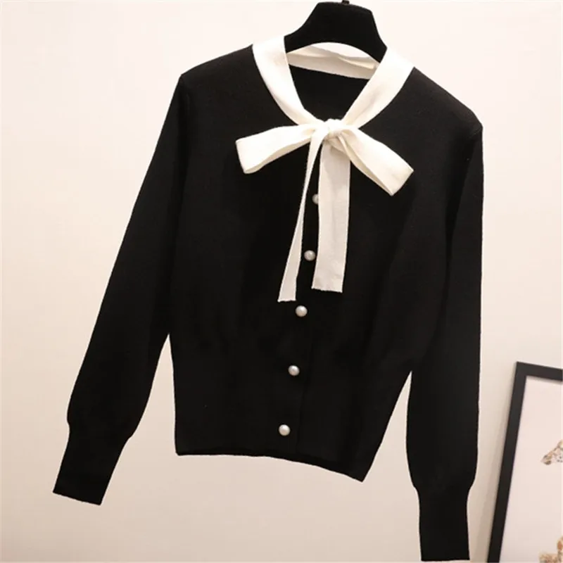 Korobov Новое поступление женские кардиганы с бантом корейские свободные