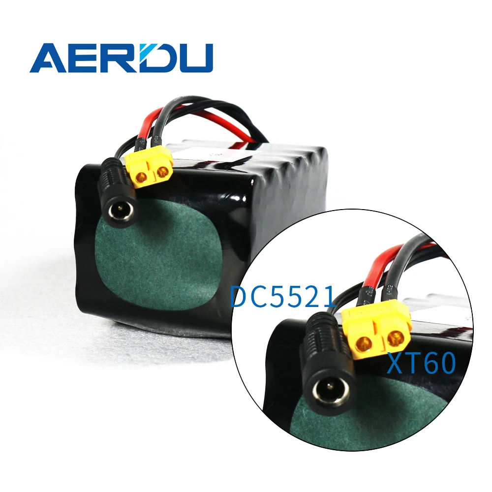 

AERDU 11.1V 3S6P 21Ah 18650 Rechargeable Li-ion Battery Pack 3500mAh Cells Support 350W Bicycle Electric Scooters WITH 40A BMS