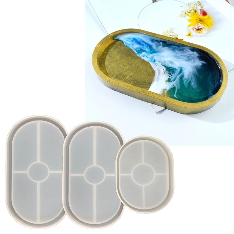 3 шт. большие средние маленькие овальные лотки фотоподставка пепельница бетонный