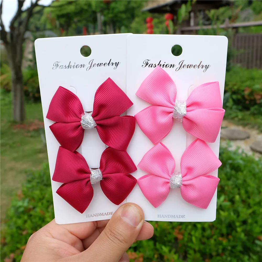 2 шт./компл. милые для девочек детей с бантом цветочным рисунком детские заколки