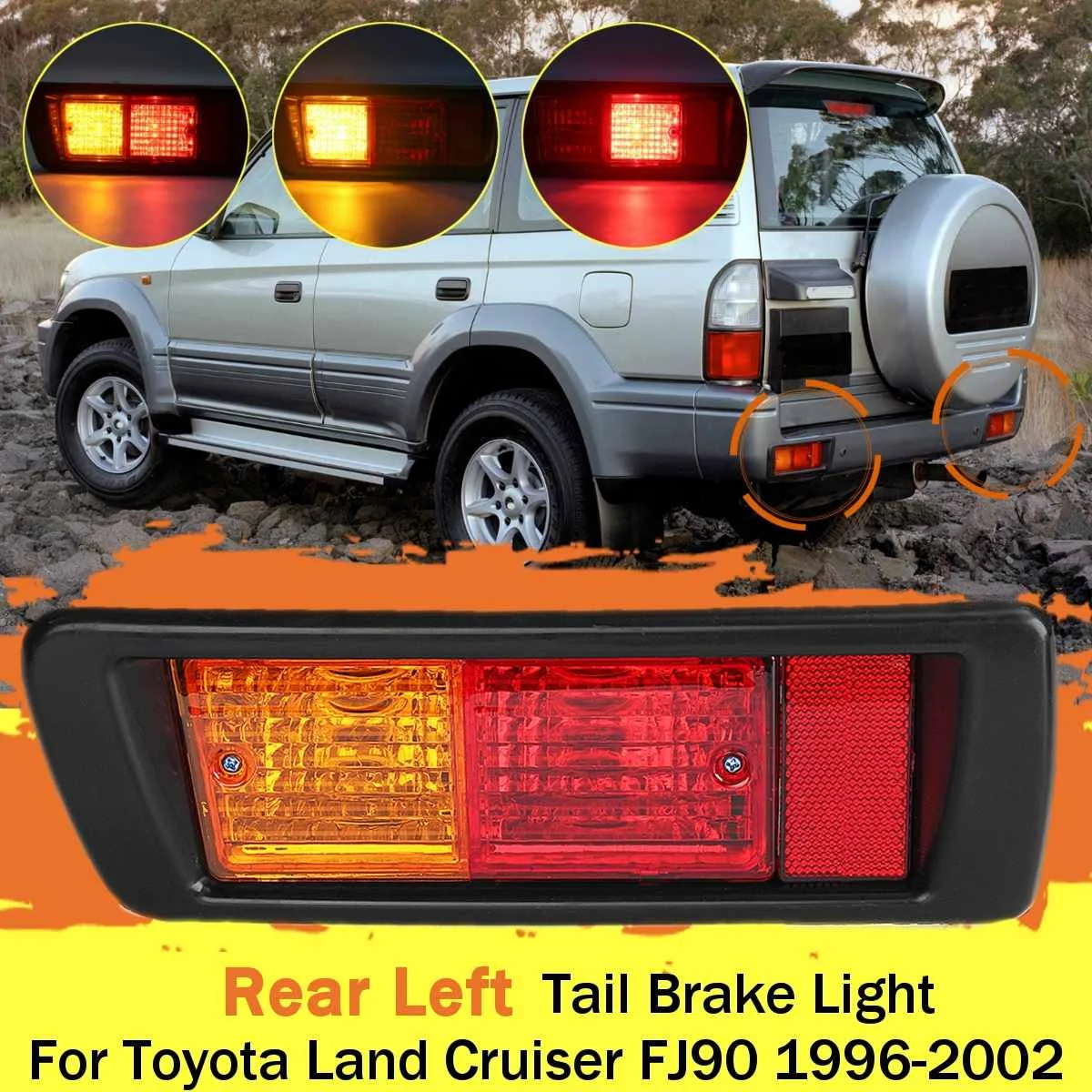 

2 шт., задний стоп-сигнал для Toyota Land Cruiser, FJ90, 1996, 1997, 1998, 1999, 2000, 2001, 2002