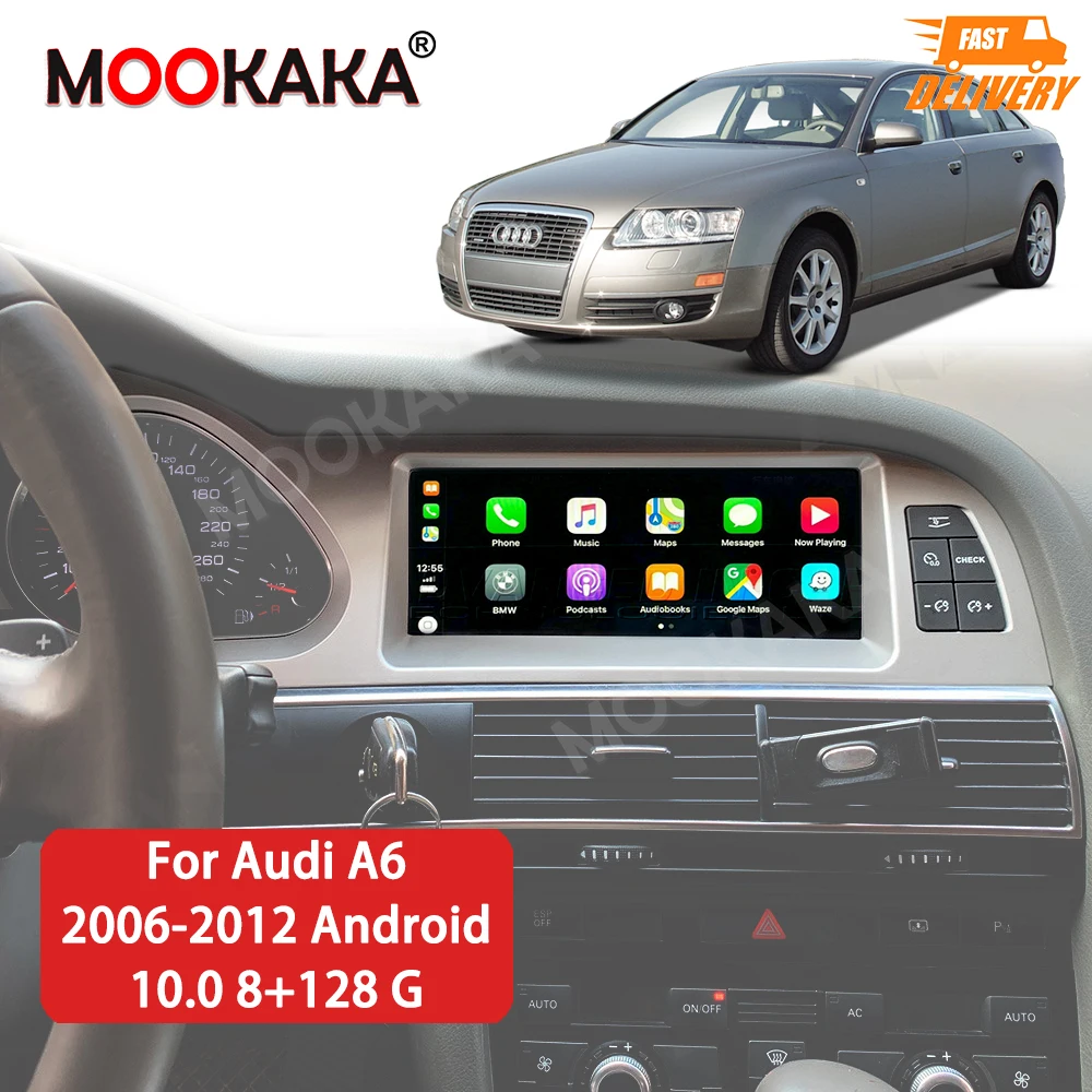 Android 10 Car Radio For Audi A6 2005-2012 Touch Screen Multimedia Player 8+128G Carplay DVD GPS Navigation DSP Autoradio | Автомобили и