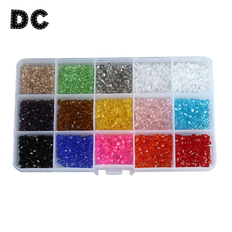 

1710 шт./кор. 15 Смешанный Цвета 4 мм, форма в виде капли бусины стеклянные бусины из хрусталя Свободные Spacer Бусины для браслетов и ожерелий DIY, ин...