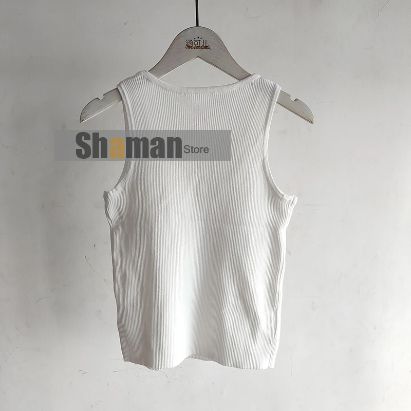 

luxury designer 2021 new spring summer knitted crop tank tops top for women Letter embroidery branded womens beaded girl tops