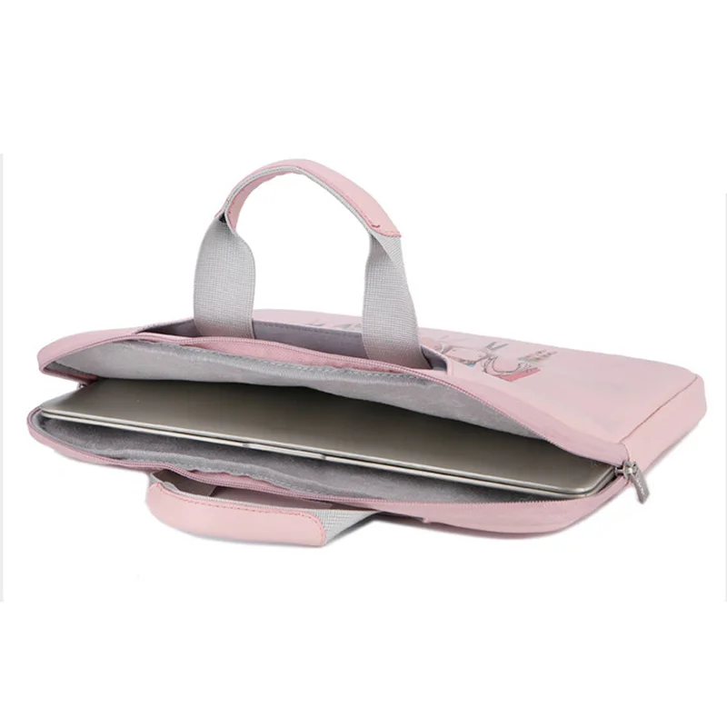 cute print laptop shoulder bag for macbook air pro retina 11 12 13 15 inch notebook cover handbag for lenovo hp xiaomi 14 15 6 free global shipping