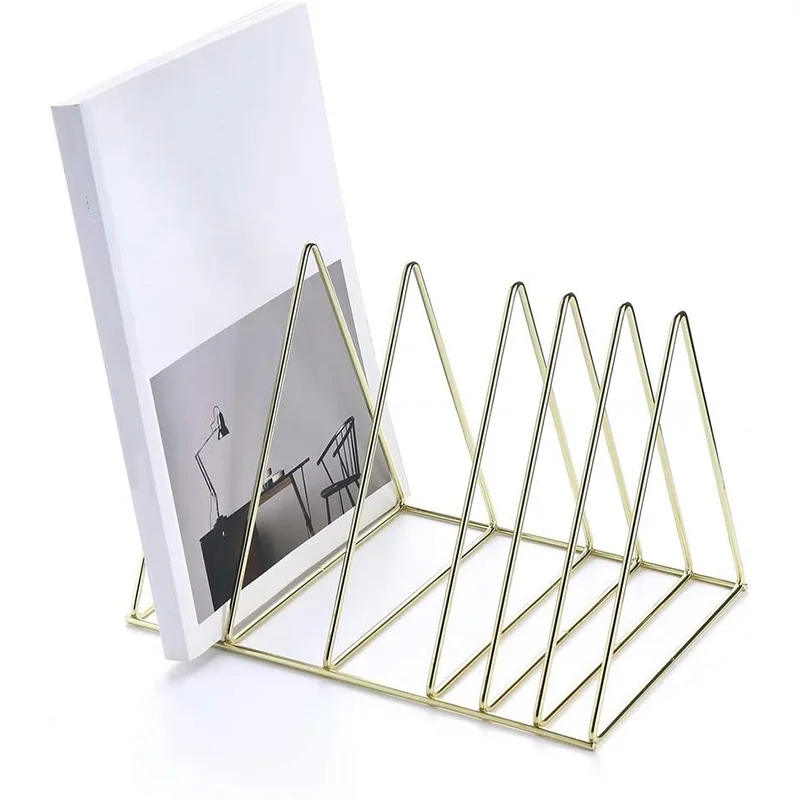 Держатель для файлов металлическая настольная книжная полка Книжная подставка