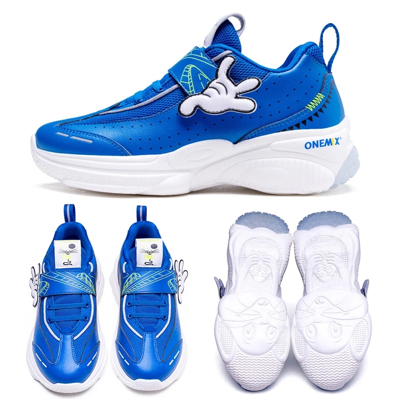 ONEMIX Cute Children Kids Running Shoes Girls Boys Mesh Soft Sport Sneakers Hook Loop Casual Shoes For Kids Sneakers