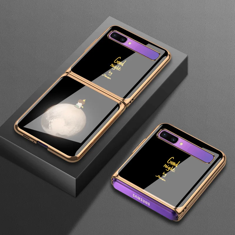 lovely cartoon case for samsung z flip 5g cover luxury f7000 tempered glass shockproof shell for samsung z flip f7070 case free global shipping