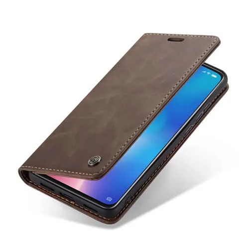 Coffee Для Xiaomi Mi 9 чехол Чехол Me Магнитный Флип кожаный бумажник телефон Стенд чехол для Xiaomi Mi 9 чехол Funda отделения для карт - Цвет: Coffee