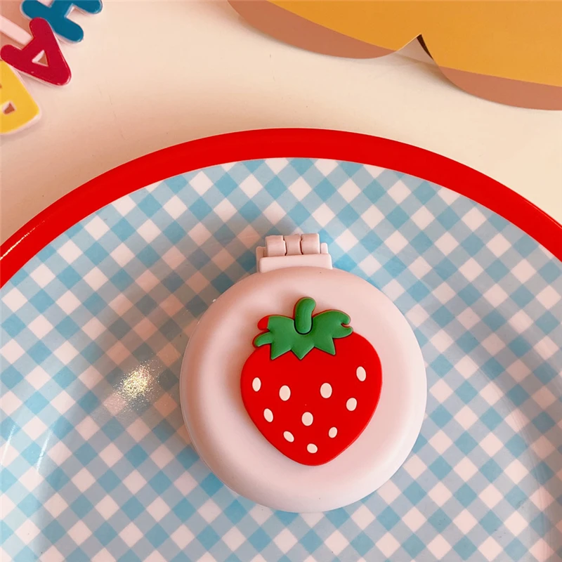 SW 1 шт. Kawaii силиконовый односторонний портативный макияж зеркало с гребнем Cartton Girl