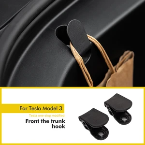 2 pcs Model3 Car Front Trunk Hook For Tesla Model 3 Interior Accessories Functional Front Spare Box Hook For Tesla Model Three