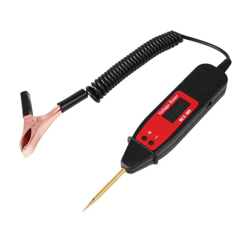 Universal 5-48V LCD Digital Automotive Car Circuit Tester Auto Voltage Meter Power Probe Lamp Test Pen with 14inch Spring Cable |