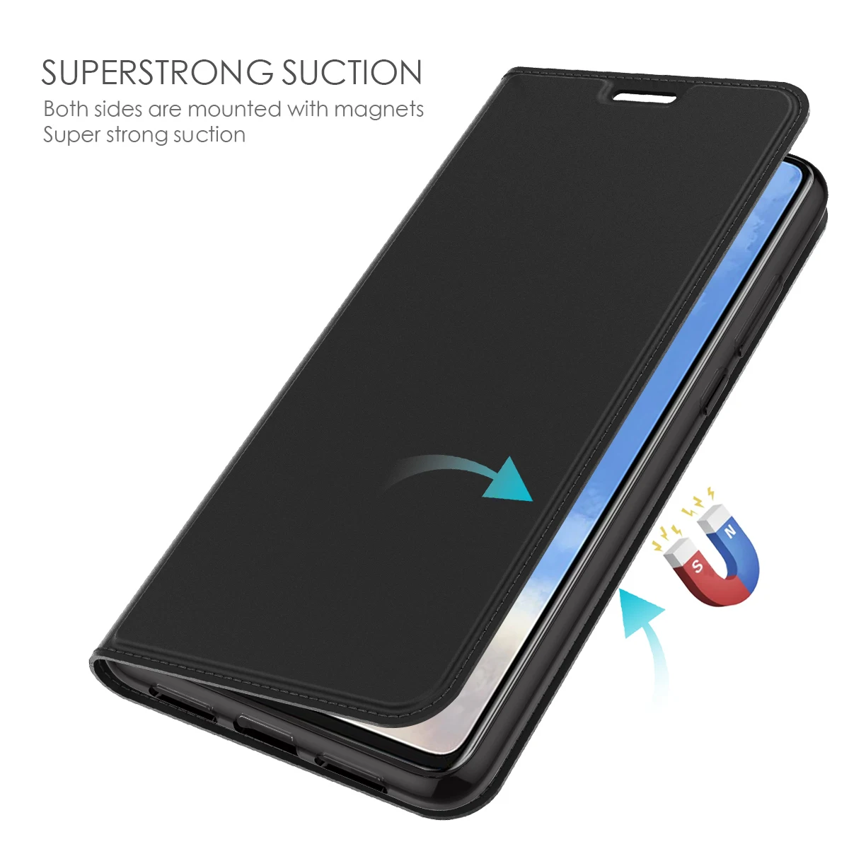 Чехол для Oneplus 7 T кожаный ударопрочный кошелек с отделением кредитных карт и