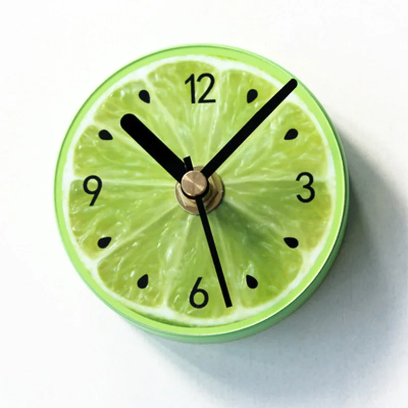 New Fruit Fridge magnet Wall Clock Lime Modern Kitchen Watch Home Decor Art Timepieces Desk bell | Дом и сад