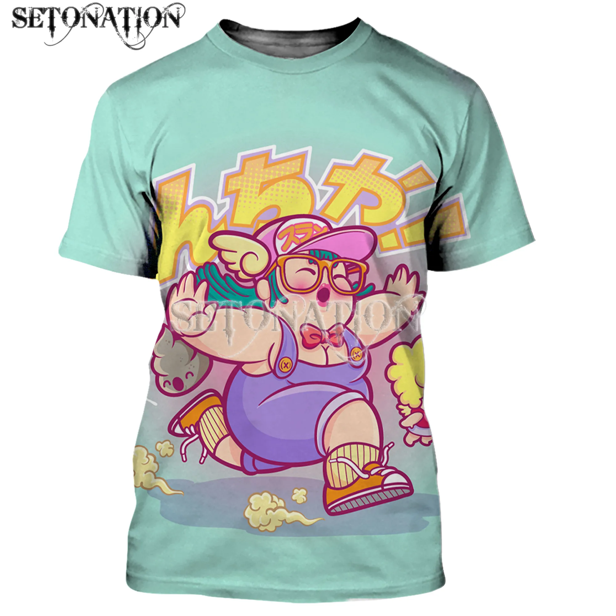 Новые модные крутые футболки Arale с 3D принтом для мужчин и женщин Повседневная