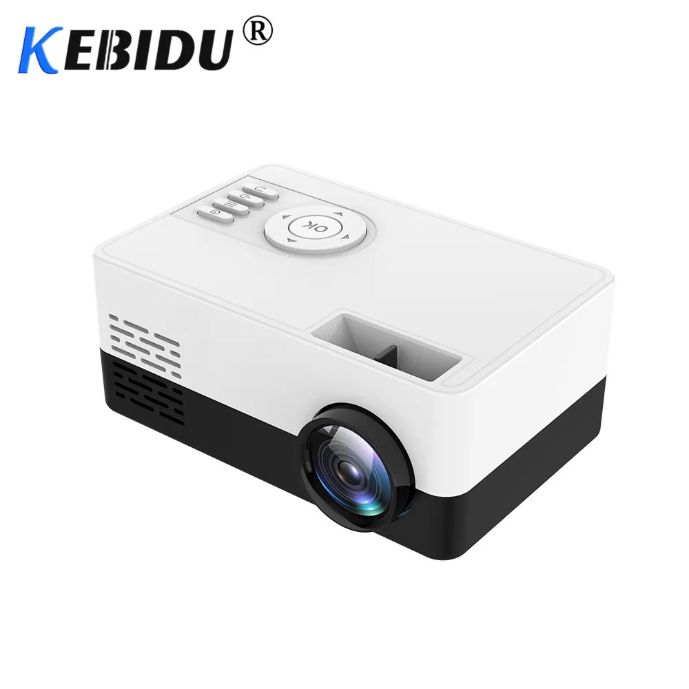 Портативный мини-проектор Kebidu J15 с поддержкой 1080P для AV USB SD TF карта мини домашний