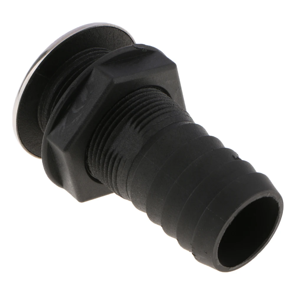 

Marine Boat Thru Hull With Polished Cap Connector Fitting 1.2" Tube