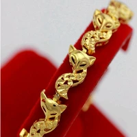 beautiful temperament yellow gold filled fashion jewelry fine fox bracelet chain