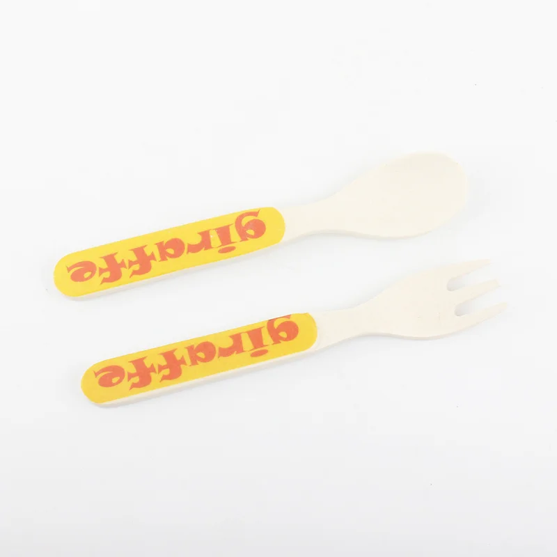 Милый набор посуды с жирафом из мультфильма для детей посуда бамбукового волокна