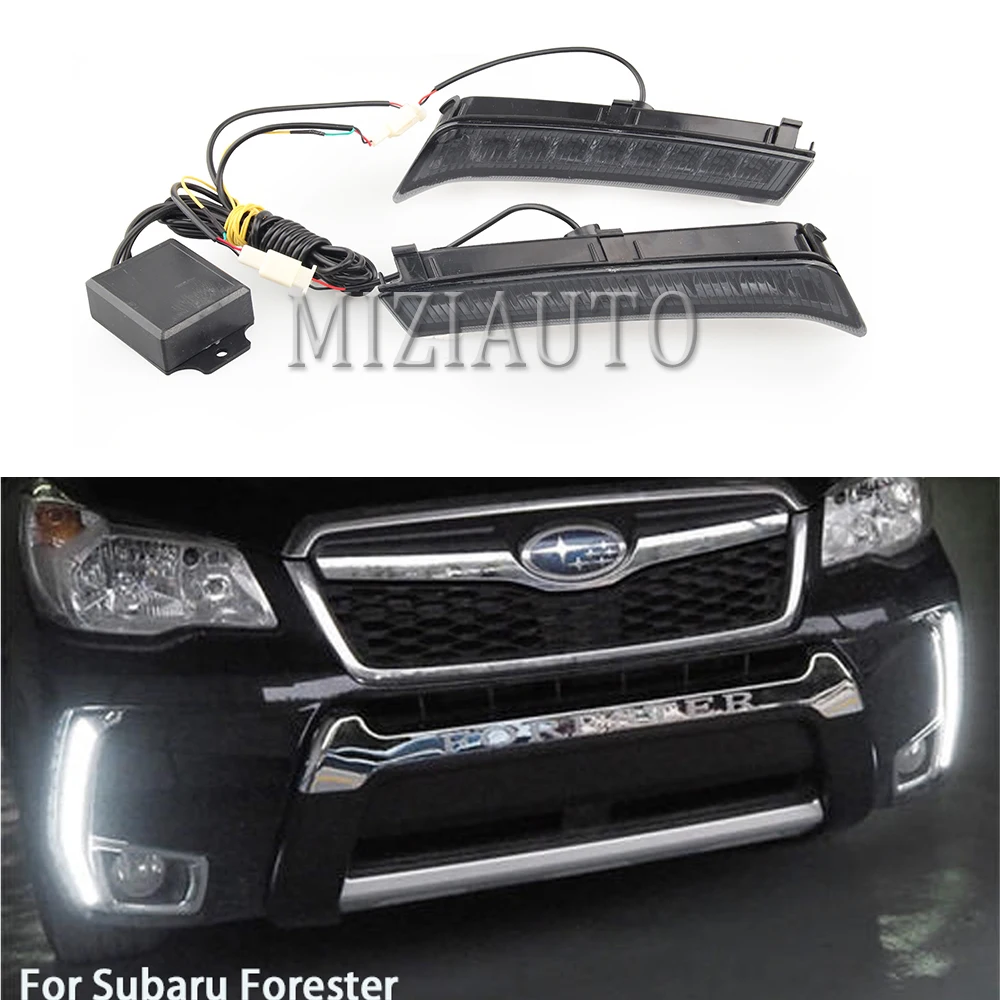 Дневные ходовые огни 2 шт. Светодиодные ДХО для Subaru Forester 2013 -2017 2018 дневсветильник