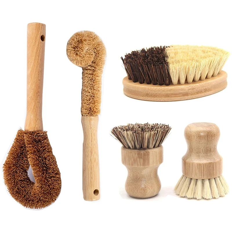 

Kitchen Cleaning Brush,Dishwashing Brush,Sisal Coconut Fibers Dish Scrub Brush for Dish Bottle Vegetable Fruit Pan Pot