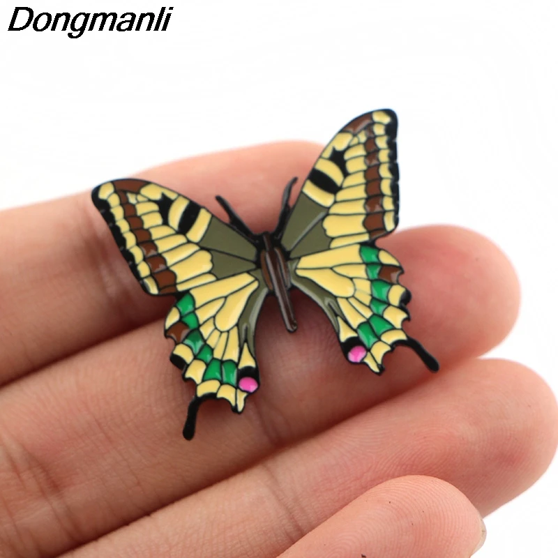 P4188 Dongmanli бабочка металлические эмалированные булавки и броши для женщин модные нагрудные булавки рюкзак сумки значок подарки