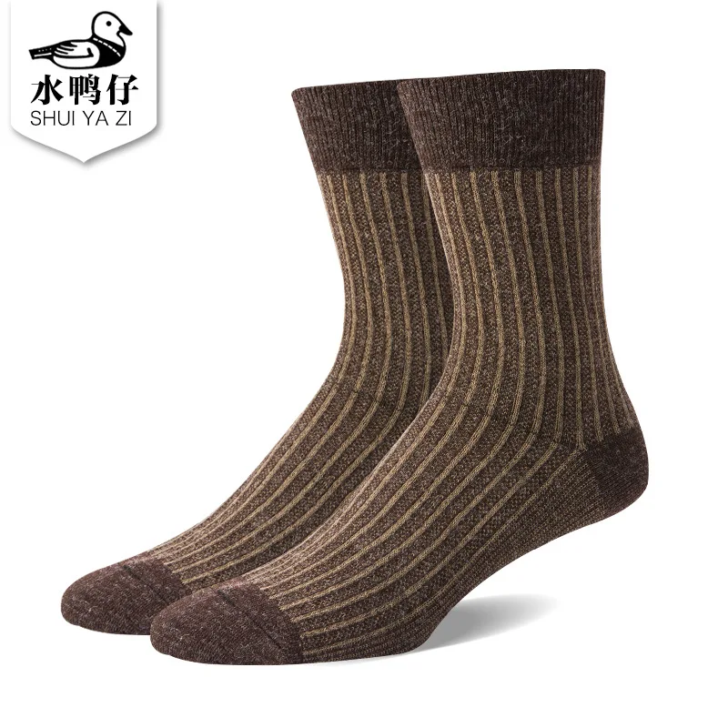 Men's warm striped wool socks 5PCS