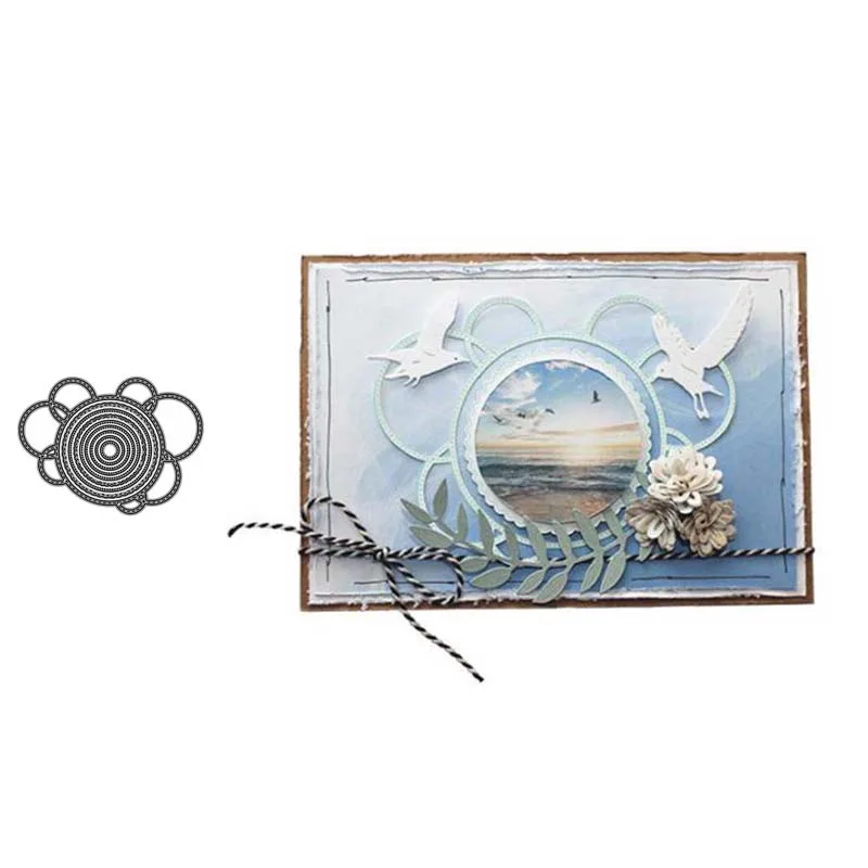

JC New Design Multiple Circle Shape Metal Cutting Dies Scrapbooking Punch Blade Card Make Stencil Craft Mold Mould Decoration