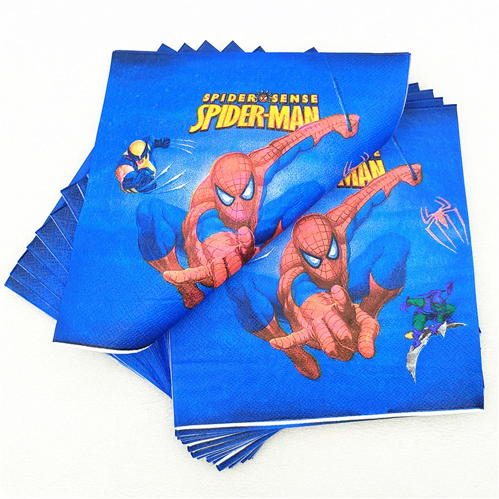 Kids Birthday Spiderman Supplies Cartoon Theme Paper Pinata Disposable Baby Shower Superhero Party Decoration | Дом и сад