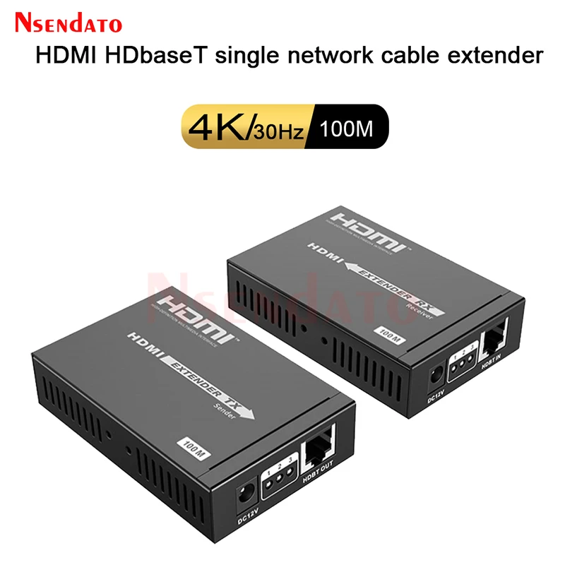 

LKV375-100 HDMI HDbaseT Network Extender RJ45 100M HDMI Video Transmitter Receiver Extension Cable Over CAT6A/7 Support CEC HDCP