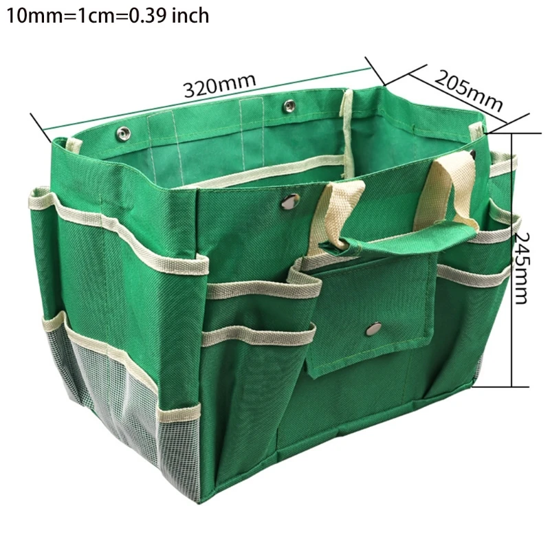 

Q9QF Bench Tool Pouch Bag Garden Stool Cloth Bag Outdoor Oxford Cloth Stool Type Bag Gardening Tools Organizer