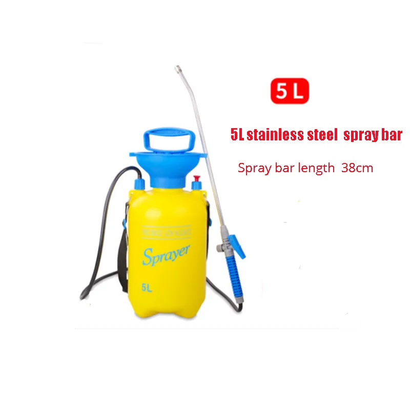 5L stainless steel 3/5/8L Давление опрыскиватель сжатого воздуха спрей насос для садового распылителя ручной Давление полива спрей орошения сада чистого автомобиля - Цвет: 5L stainless steel