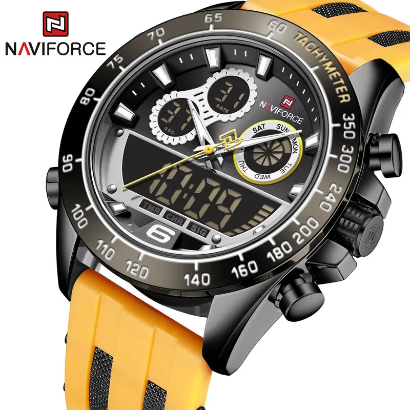NAVIFORCE Роскошные Брендовые Часы с большим циферблатом для мужчин