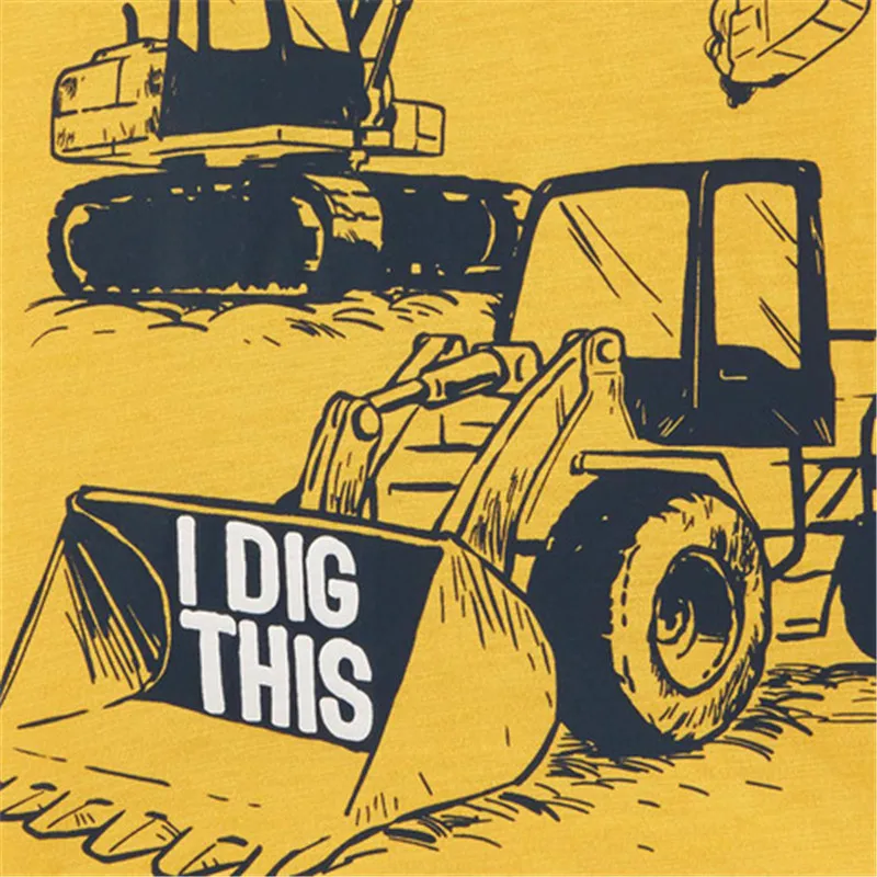 

Little Maven 2020 New Summer Baby Kids Boy Short Sleeve O-neck t Shirt Excavating machinery Veichle Tee Tops for 1-7 years Boys