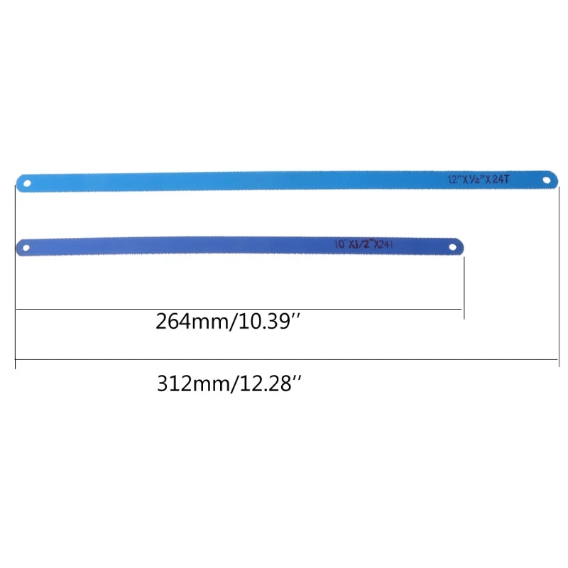 

Blue 10"/12" X24T Teeth Hacksaw Saw 50# Steel Metalworking Blades For Metal Cut -