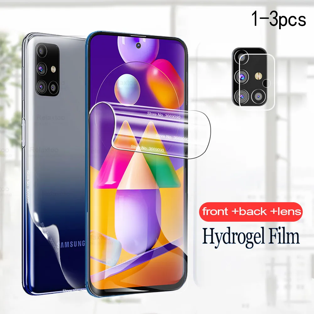 Гидрогелевая пленка для Samsung Galaxy m31s Защитная экрана m 31 s Защитное стекло задней