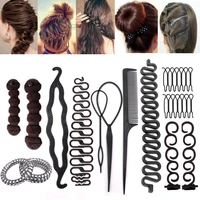 magic donut hair bun maker braiding twist hair clip disk pull hairpins girls diy hairstyle tools for women hair accessories
