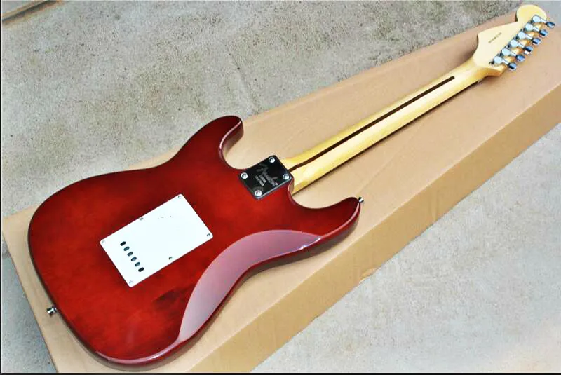 Top quality FPST-1068 VS color solid body burls garin cover white pickguard Flyd rose tremolo electric guitar Free shipping | Спорт и