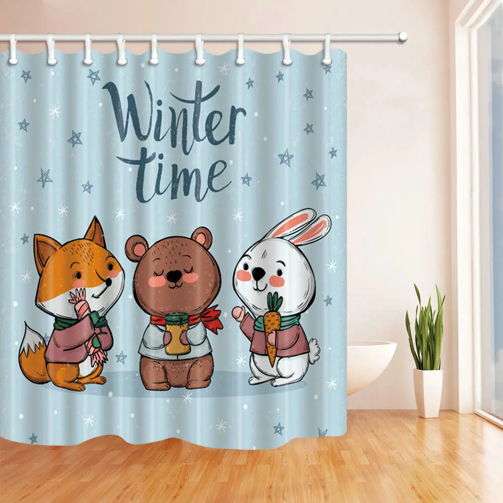 3D печать мультфильм милый кролик ребенок комикс Ванна Экраны ванная душевая