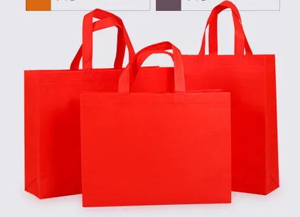 Red Wholesale Free Custom Non Woven Shopping Bag Polypropylene Promotional Bags Printing - Цвет: Red