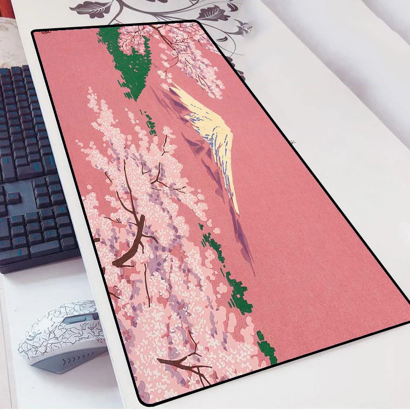 

MRGLZY Varmilo Cherry Keyboard with The Same Mouse Large Table Mat Edging Computer Office HomeTable Mat Pink Gaming Accessories