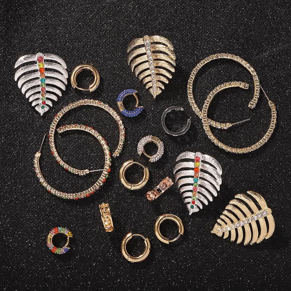 Женские инкрустированные серьги BA Color богемные металлические из цинкового