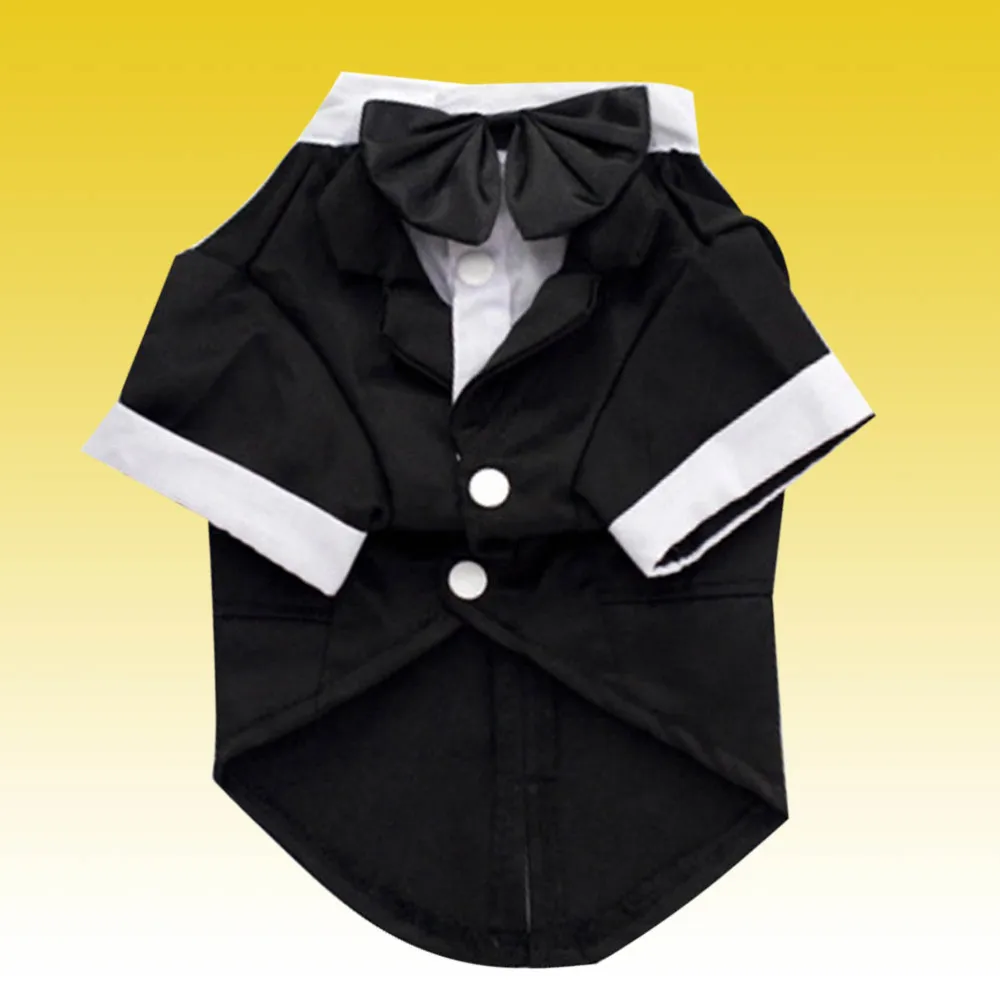 Смокинг для собак Свадебный костюм собаки домашнего питомца с бантом