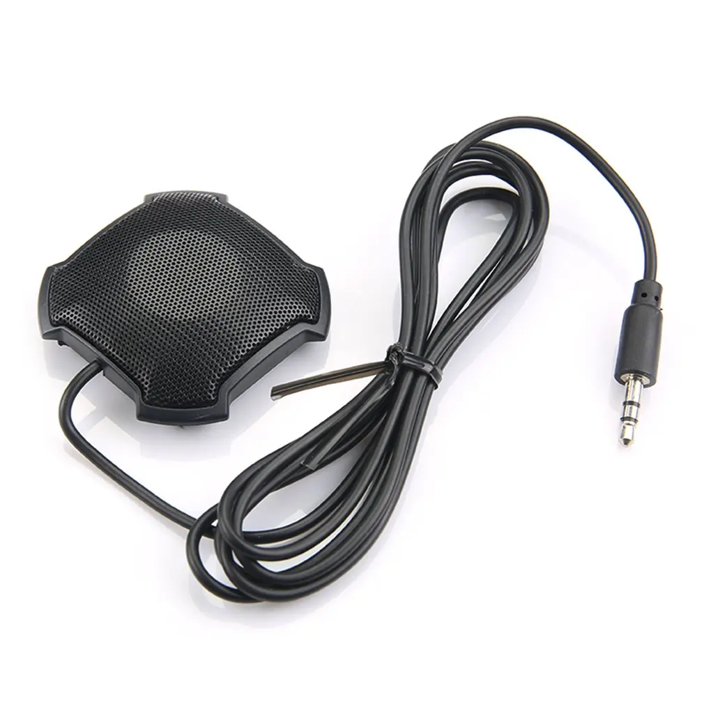 

Omnidirectional Pickup Mic with 3.5mm Audio Jack Condenser Conference Microphone Black for Skype VOIP Call Voice Chat Wired